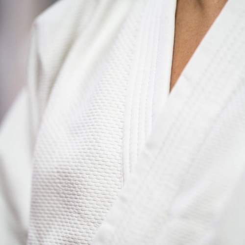 kimono do judo aikido biała plecionka
