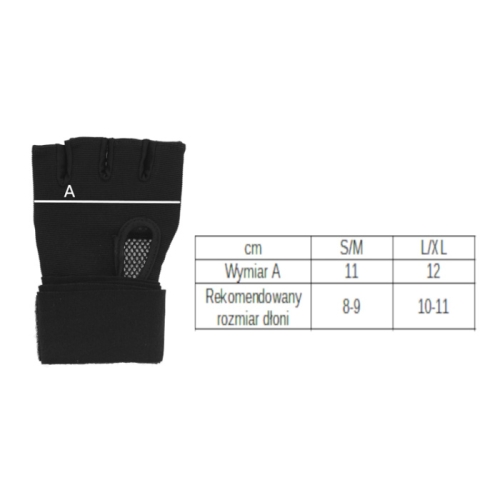 rękawiczki neopronowe z bandażem zamiast owijek pod rękawice gokserskie